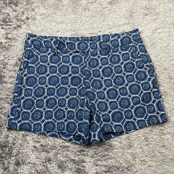 Level 99 Blue Floral Cindie Linen Short - Picture 1 of 7